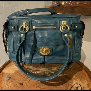 Vintage Coach blue handbag